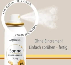 medipharma cosmetics Sonne Schutz & Bräune bronze LSF 50 Aerosol 150 ml Spray