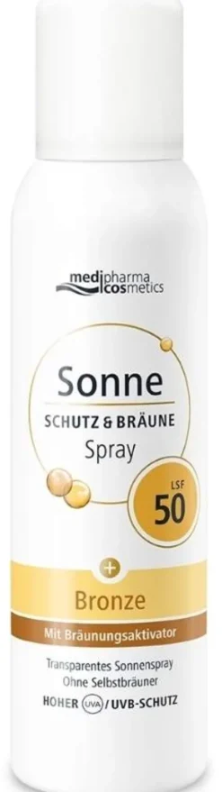 medipharma cosmetics Sonne Schutz & Bräune bronze LSF 50 Aerosol 150 ml Spray