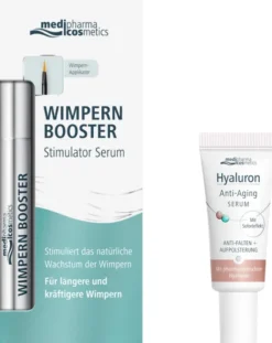 medipharma cosmetics Wimpern Booster Stimulator Serum 2,7 ml Konzentrat + gratis Hyaluron Anti - Aging Serum 5 ml