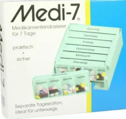 Medi 7 Tage Medikamentendosierer Türkis 1 Stück