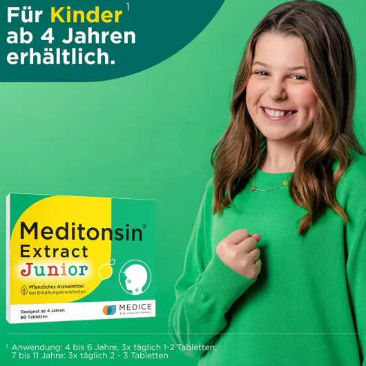 Meditonsin Extract Junior pflanzliche Erkältungstabletten 60 Stück