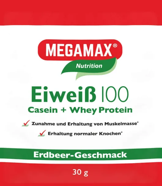 Megamax Eiweiß 100 Erdbeer 30 G Pulver