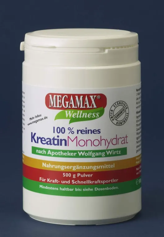 Megamax Kreatin Monohydrat 100% Rein 500 G