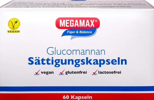 Megamax Sättigungskapseln Glucomannan 60 Stück