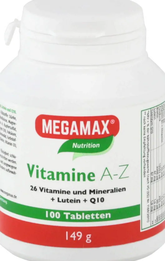 Megamax Vitamine A - Z + Q10 + Lutein 100 Tabletten