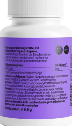 Melatonin Kapseln 1 mg 50 Kapseln