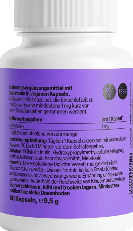 Melatonin Kapseln 1 mg 50 Kapseln