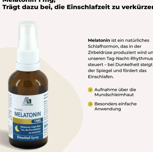 Melatonin 1 mg Einschlaf-Spray 50 ml