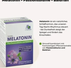 Melatonin+Passionsblume+Baldrian 120 Kapseln