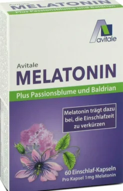 Melatonin+Passionsblume+Baldrian 60 Kapseln