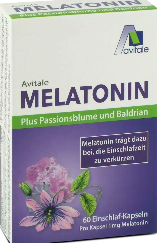 Melatonin+Passionsblume+Baldrian 60 Kapseln