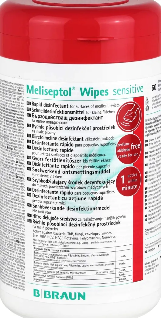 Meliseptol Wipes Sensitive Spenderbox