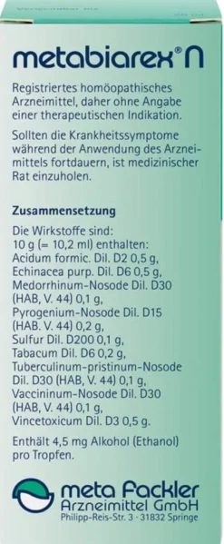 Metabiarex N 50 ml Tropfen