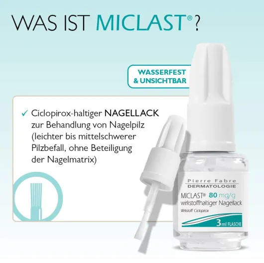 Miclast 80 mg pro g wirkstoffhaltiger Nagellack 2 x 3 ml