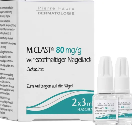 Miclast 80 mg pro g wirkstoffhaltiger Nagellack 2 x 3 ml