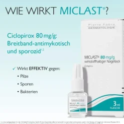 Miclast 80 mg pro g wirkstoffhaltiger Nagellack 3 ml