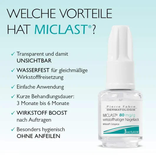 Miclast 80 mg pro g wirkstoffhaltiger Nagellack 3 ml