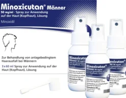 Minoxicutan Männer 50 mg je ml Spray 3 x 60 ml