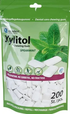 Miradent Xylitol Chewing Gum Refill Spearmint 200 Stück