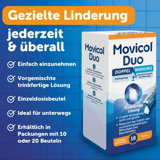 Movicol Duo trinkfertige Lösung in Beuteln 20 Stück