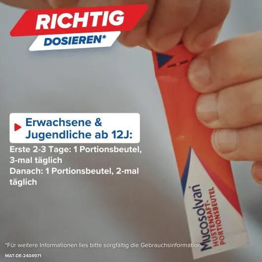 Mucosolvan Hustensaft-Portionsbeutel 2x 15 x 5 ml