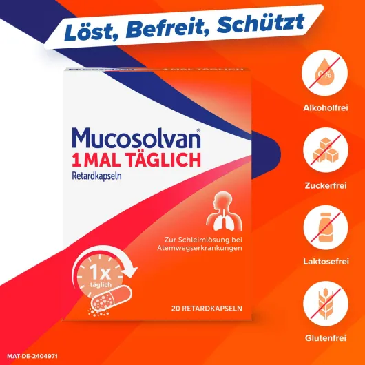 Mucosolvan 1mal täglich 20 Retardkapseln