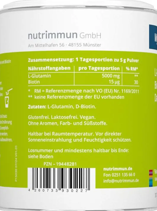 Mybiotik Glutamin 5000 Pulver 30 Portionen