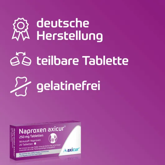 Naproxen axicur 250 mg 30 Tabletten