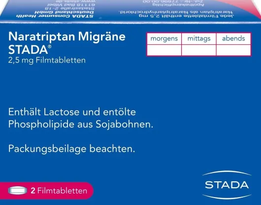 Naratriptan Migräne Stada 2,5 mg 2 Filmtabletten