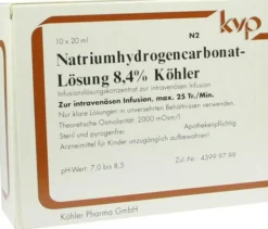 Natrium Hydrogencarbonat 8,4% Köhler 10 X 20 ml Infusionslösung
