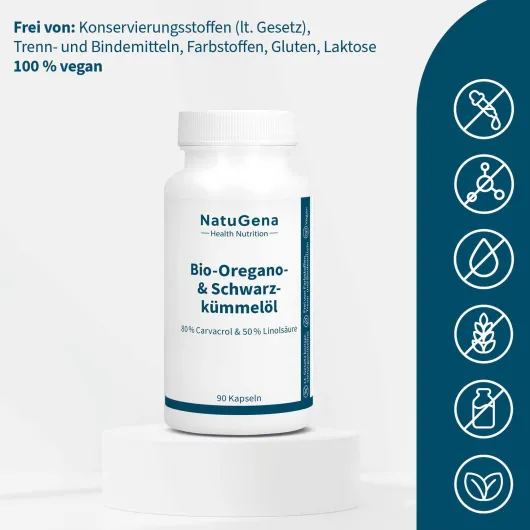 NatuGena Bio-Oregano- & Schwarzkümmelöl 90 Kapseln
