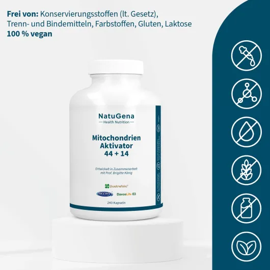 Natugena Mitochondrien Aktivator 44+14 240 Kapseln