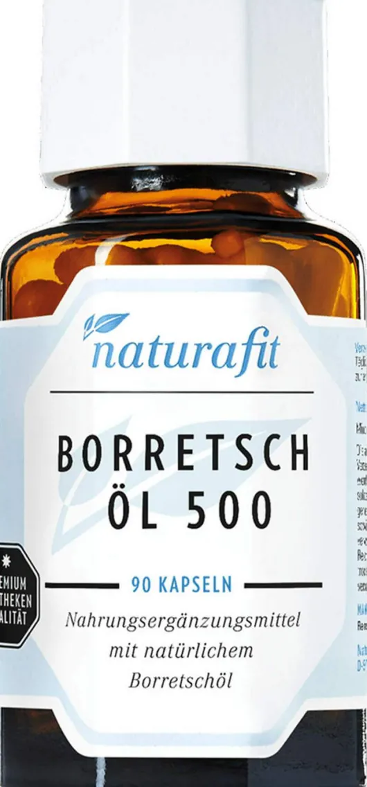 Naturafit Borretschöl 500 Kapseln 90 Stück