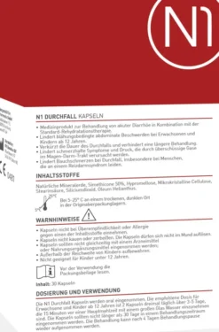 N1 Blähungen & Völlegefühl Kapseln 30 Stück