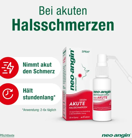 Neo Angin Benzydamin akute Halsschmerzen Spray 30 ml