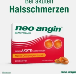 Neo angin Benzydamin Honig - Orange 20 Lutschtabletten