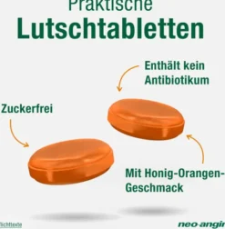 Neo angin Benzydamin Honig - Orange 20 Lutschtabletten