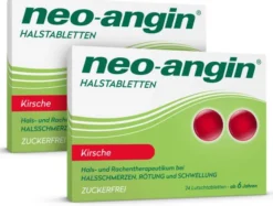 Neo Angin Halstabletten Kirsche zuckerfrei 2 x 24 Stück