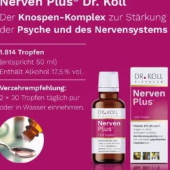 Nerven Plus Dr.Koll Gemmo Komplex Vitamin B12 B6 Tropfen 50 ml