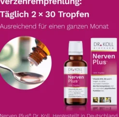 Nerven Plus Dr.Koll Gemmo Komplex Vitamin B12 B6 Tropfen 50 ml