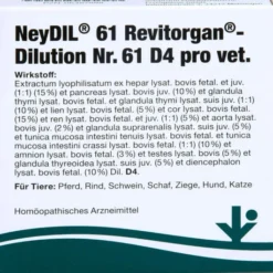 Neydil Nr.61 Revitorgan Dilution D 4 Pro Ampullen Vet 5 X 2 ml