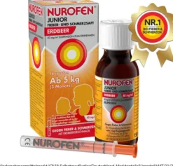 Nurofen Junior Fieber- & Schmerzsaft 40 mg pro 1 ml Erdbeere 150 ml