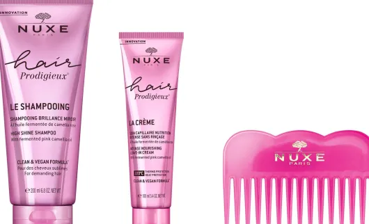 NUXE Hair Prodigieux Glanz-Shampoo 200 ml + NUXE Hair Prodigieux Leave-In Haarpflege 100 ml + gratis Kamm 1 Stück