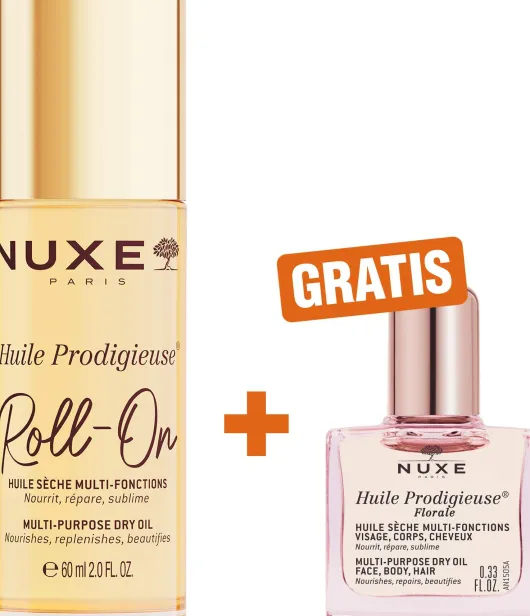 NUXE Huile Prodigieuse Roll-on 60 ml + gratis Huile Prodigieuse Florale 10 ml