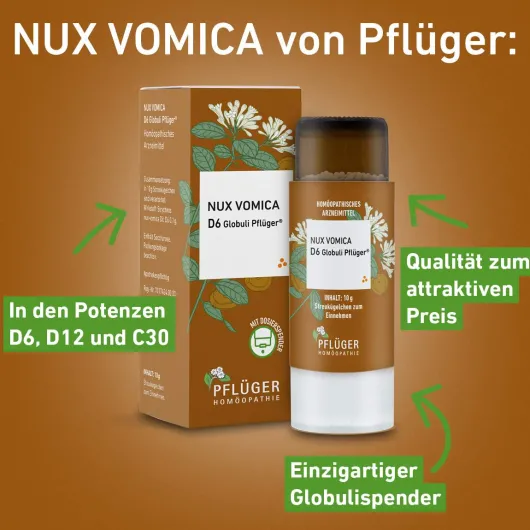 Nux Vomica C30 Globuli Pflüger Globulispender 10 g