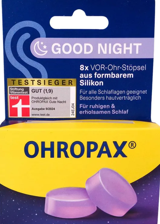Ohropax Good Night Silikon Vor-Ohr Stöpsel 8 Stück