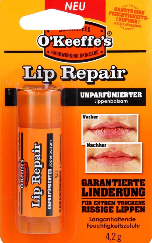 O Keeffe s Lip Repair Lippenbalsam Unparfümiert 4,2 G
