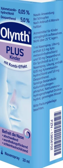 Olynth Plus 0,05 % und 5 % für Kinder Nasenspray 10 ml