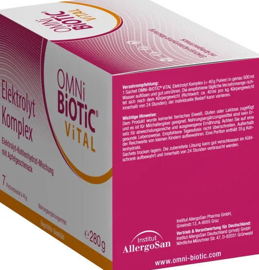 Omni Biotic Vital Elektrolyt Komplex mit Apfelgeschmack 7 x 40 g Sachet