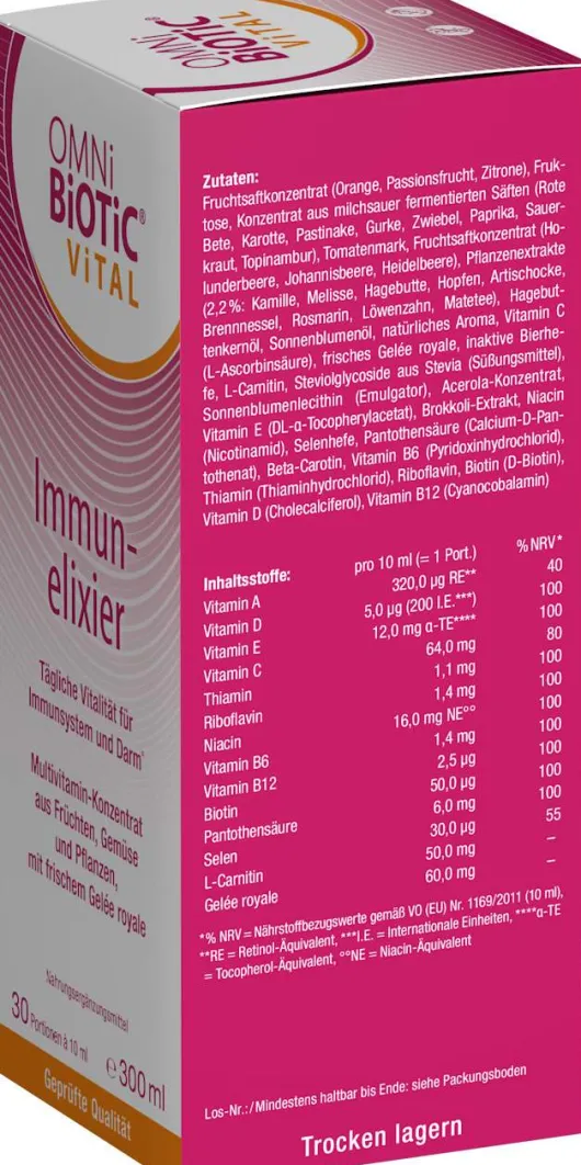 Omni Biotic Vital Immunelixier 300 ml Flüssigkeit